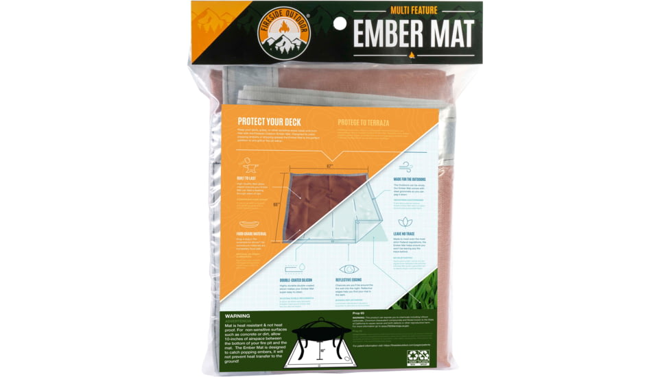 Fireside Outdoor Ember Mat, 68in x 60in, CDEM72