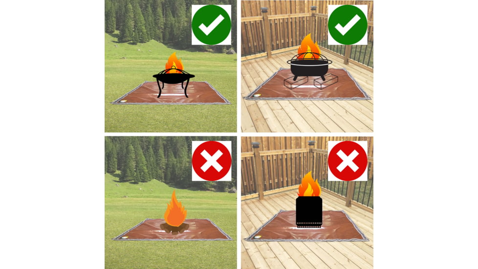 Fireside Outdoor Ember Mat, 68in x 60in, CDEM72