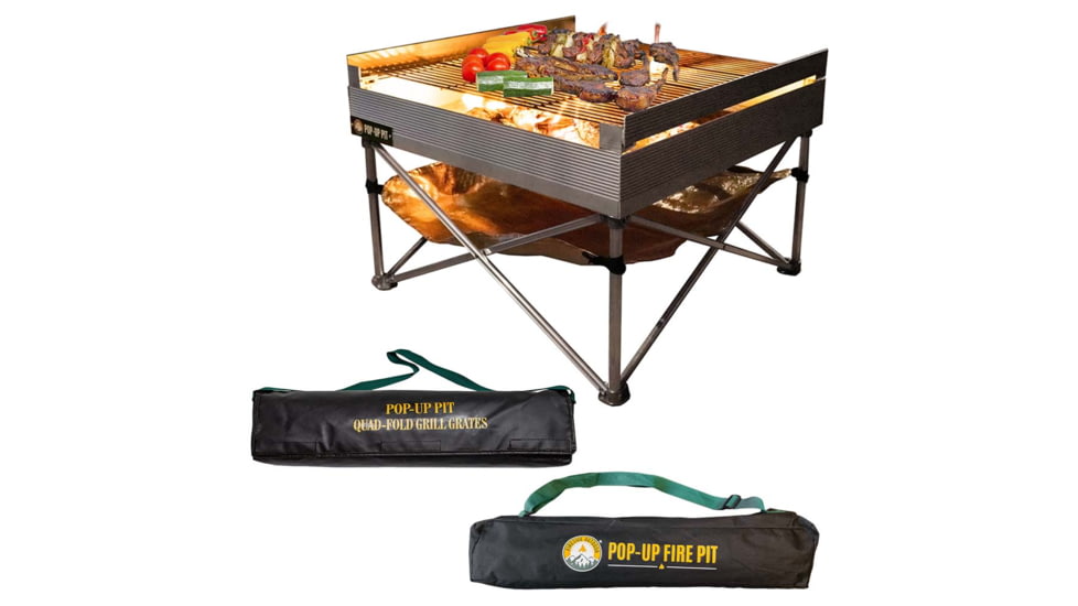 Fireside Outdoor Quad-Fold Grilling Grates For Pop-Up Fire Pit, 24 in, CDGG24-QUAD