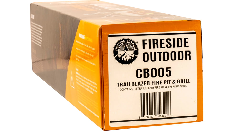 Fireside Outdoor Trailblazer Portable Fire Pit &amp; Grill, 12 in, CB005