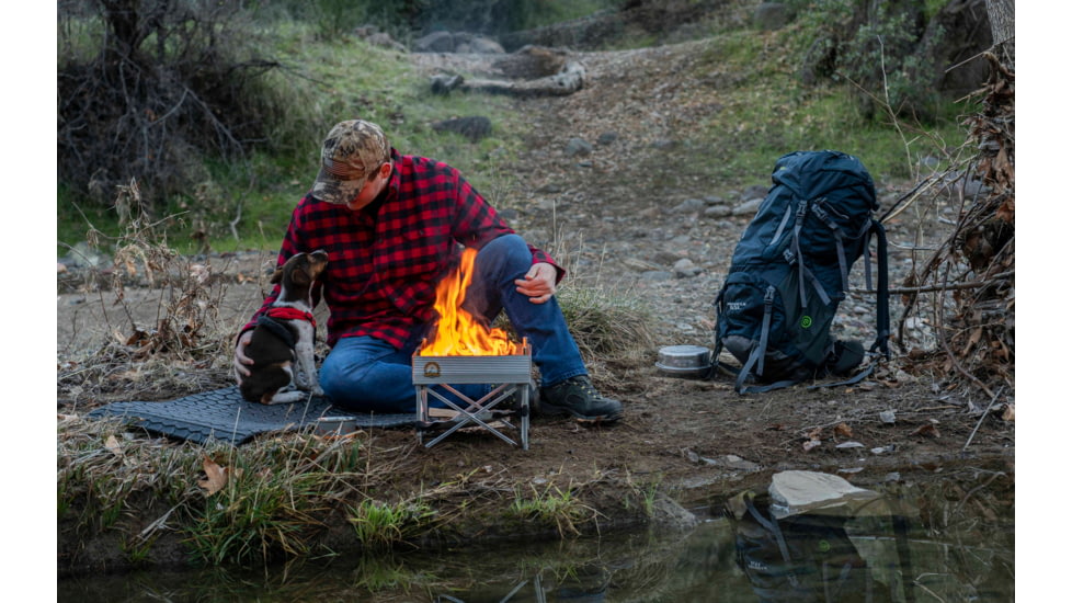 Fireside Outdoor Trailblazer Portable Fire Pit &amp; Grill, 12 in, CB005