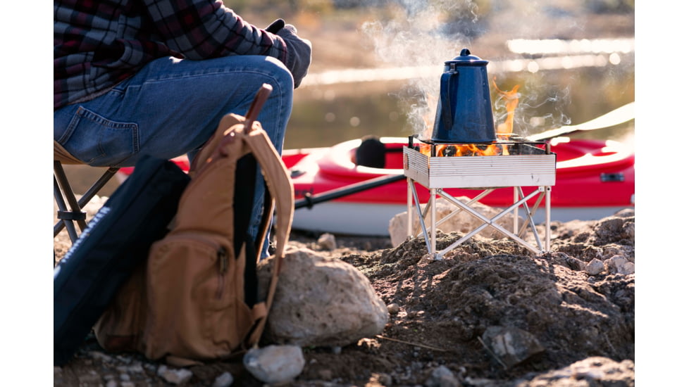 Fireside Outdoor Trailblazer Portable Fire Pit &amp; Grill, 12 in, CB005