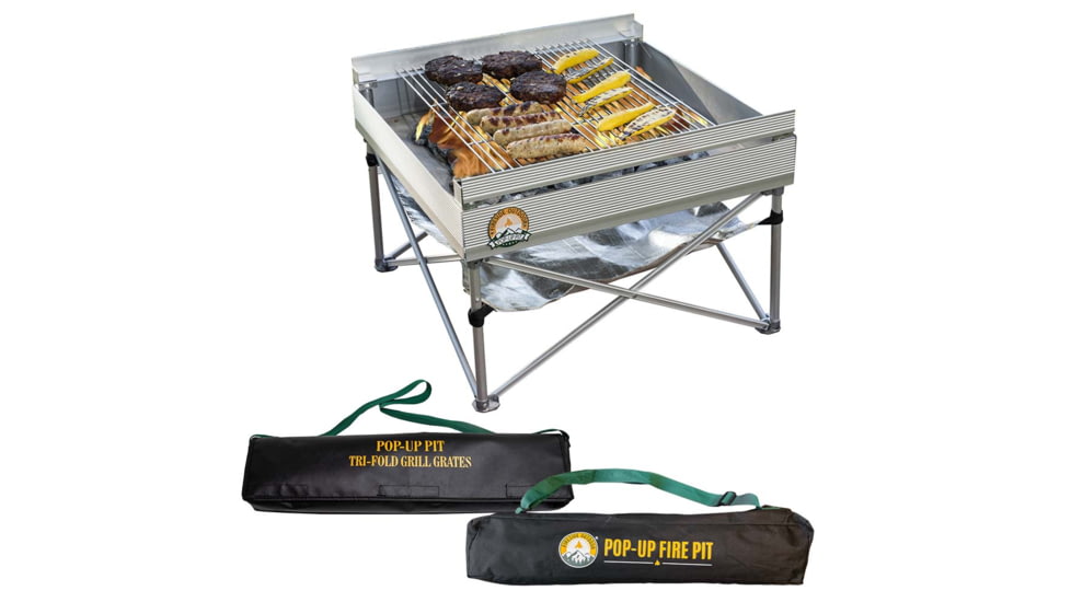 Fireside Outdoor Tri-Fold Grilling Grates For Pop-Up Fire Pit, 16,5 in, CDGG24-TRI