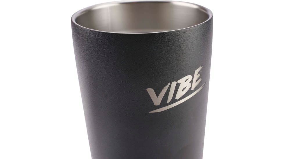 Fireside Outdoor Vibe Tumbler With Water-Resistant Bluetooth Speaker, Black, VIBE-18-BLK