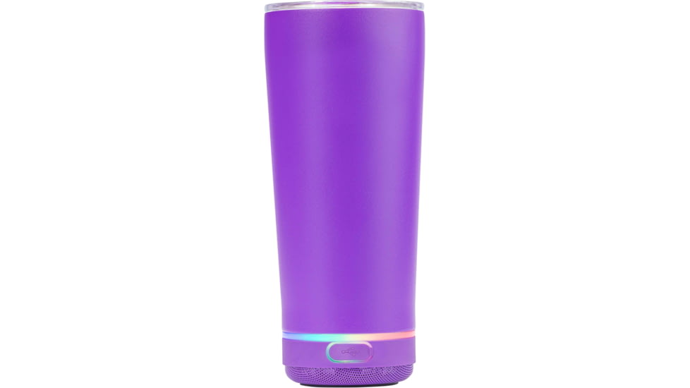 Fireside Outdoor Vibe Tumbler With Water-Resistant Bluetooth Speaker, Purple, VIBE-18-PUR
