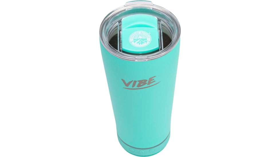Fireside Outdoor Vibe Tumbler With Water-Resistant Bluetooth Speaker, Teal, VIBE-18-TEAL
