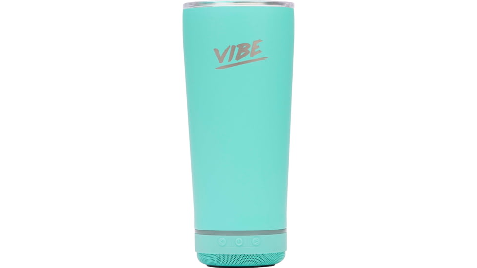Fireside Outdoor Vibe Tumbler With Water-Resistant Bluetooth Speaker, Teal, VIBE-18-TEAL