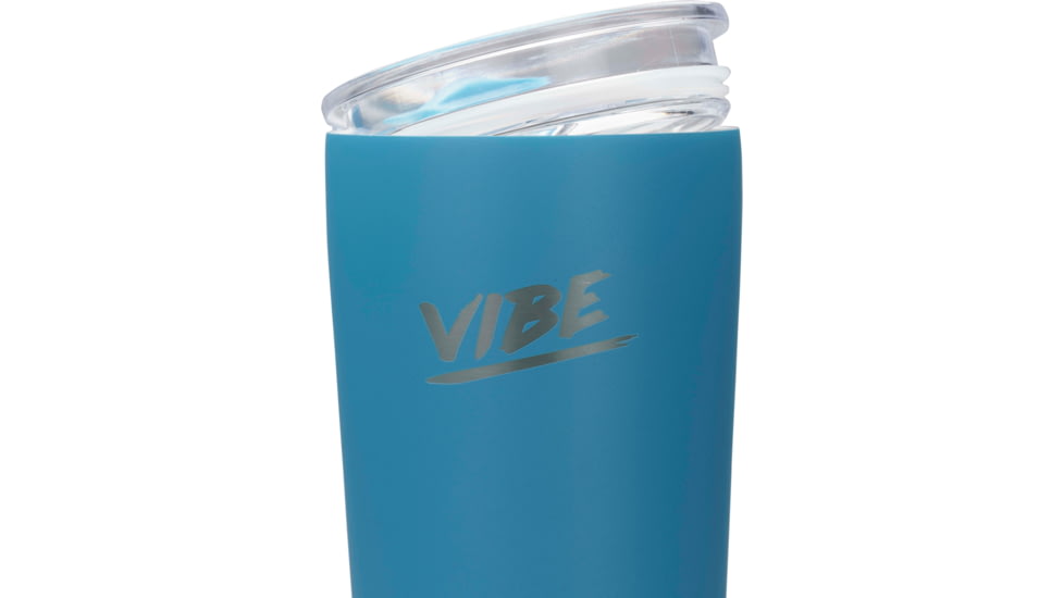 Fireside Outdoor Vibe Tumbler With Water-Resistant Bluetooth Speaker, Water Blue, VIBE-18-WBLU
