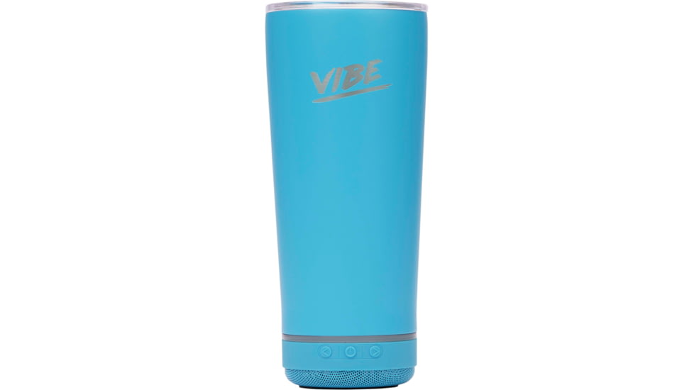 Fireside Outdoor Vibe Tumbler With Water-Resistant Bluetooth Speaker, Water Blue, VIBE-18-WBLU