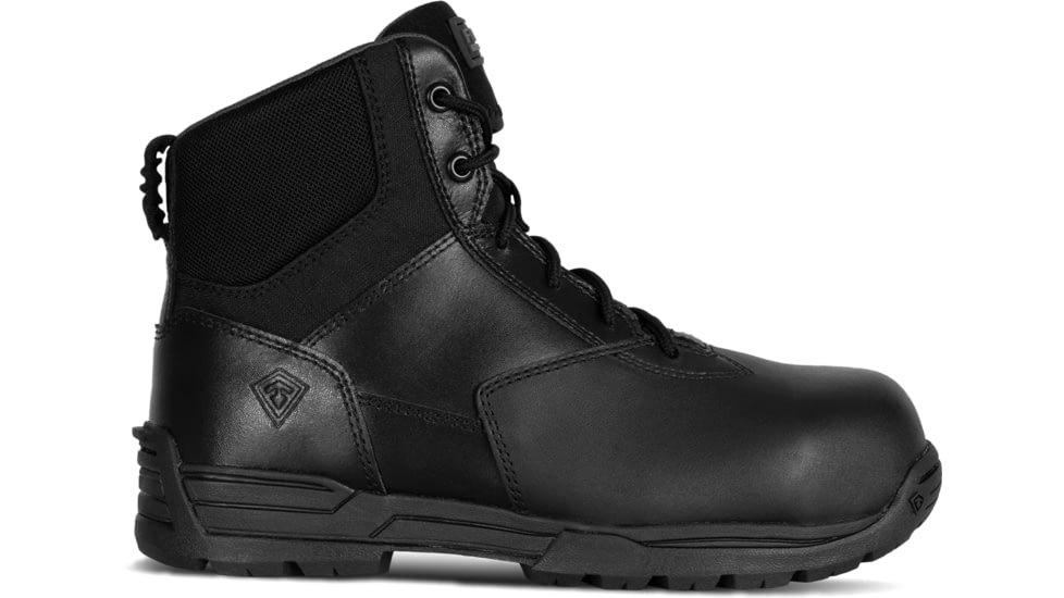 First Tactical 6in Safety Toe Side-Zip Duty Boots - Womens, Black, 5 US/Regular, 166924-019-5-R