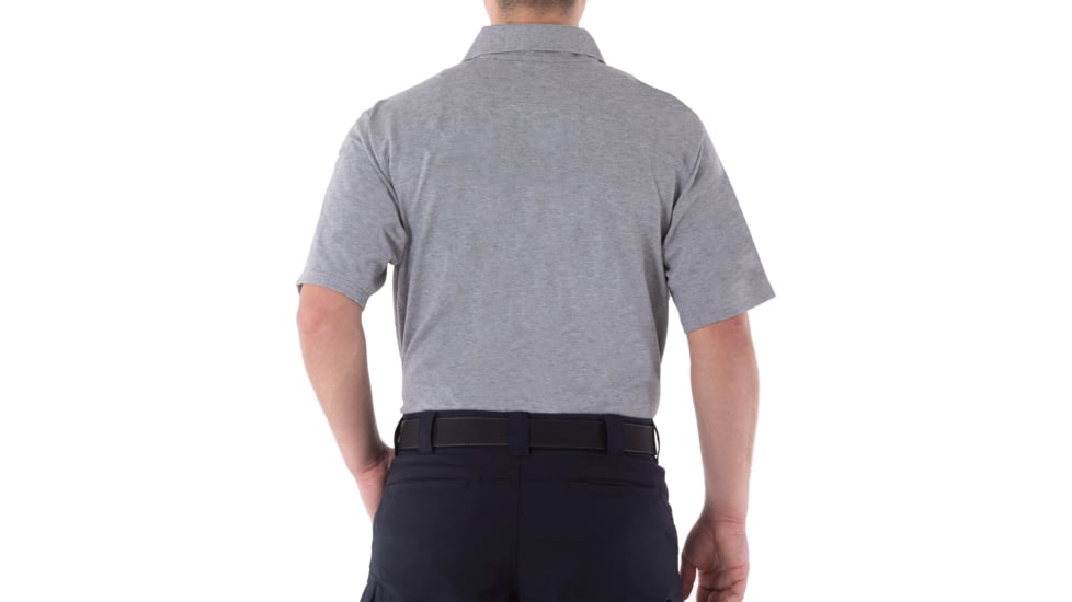 First Tactical Cotton Short Sleeve Polo - Mens, Heather Grey, 5XL, 112508-016-5XL