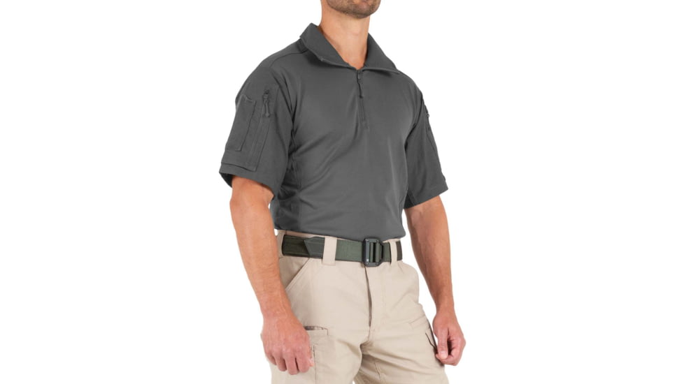 First Tactical Defender Short Sleeve Shirt - Mens, Regular, Wolf Grey, Large, 112017-036-L-R