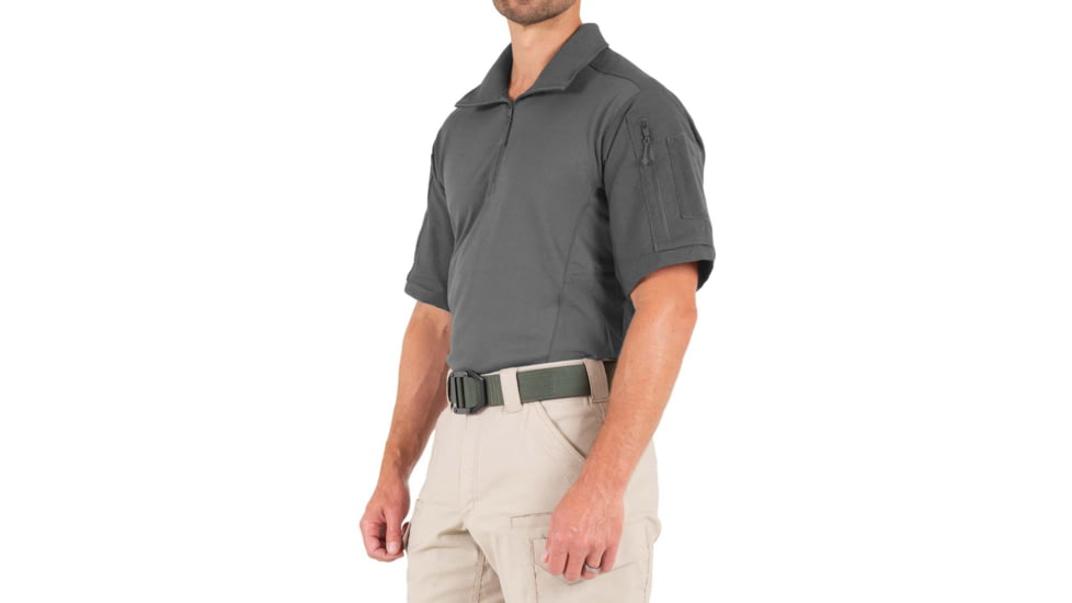First Tactical Defender Short Sleeve Shirt - Mens, Regular, Wolf Grey, Large, 112017-036-L-R