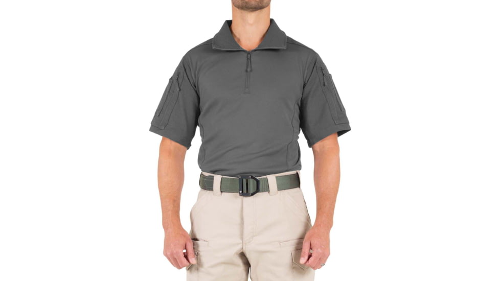 First Tactical Defender Short Sleeve Shirt - Mens, Regular, Wolf Grey, Large, 112017-036-L-R