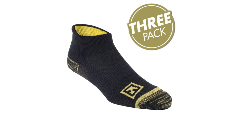First Tactical Low Cut Cotton Duty Socks, 3 Pack, Black, Large/Extra Large, 160007-019-L/XL