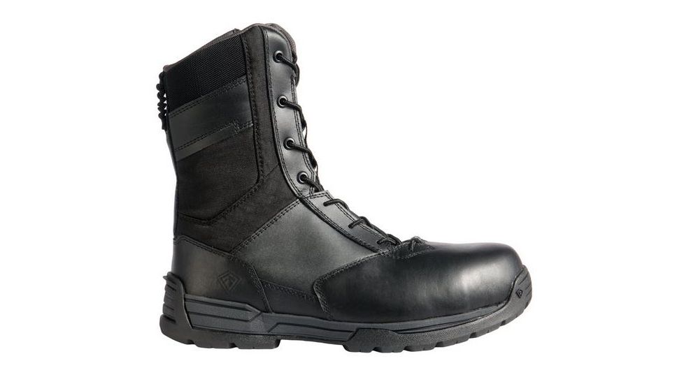 First Tactical Mens 8in Sfty Toe S-Zip Dty, Black, 10 Regular 165002-019-10-R