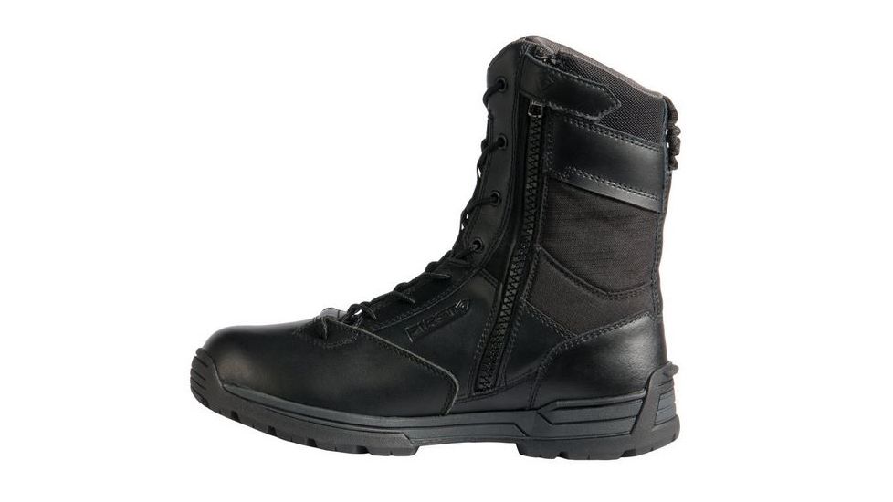 First Tactical Mens 8in Wp S-Zip Dty, Black, 10.5 Wide 165003-019-10.5-W