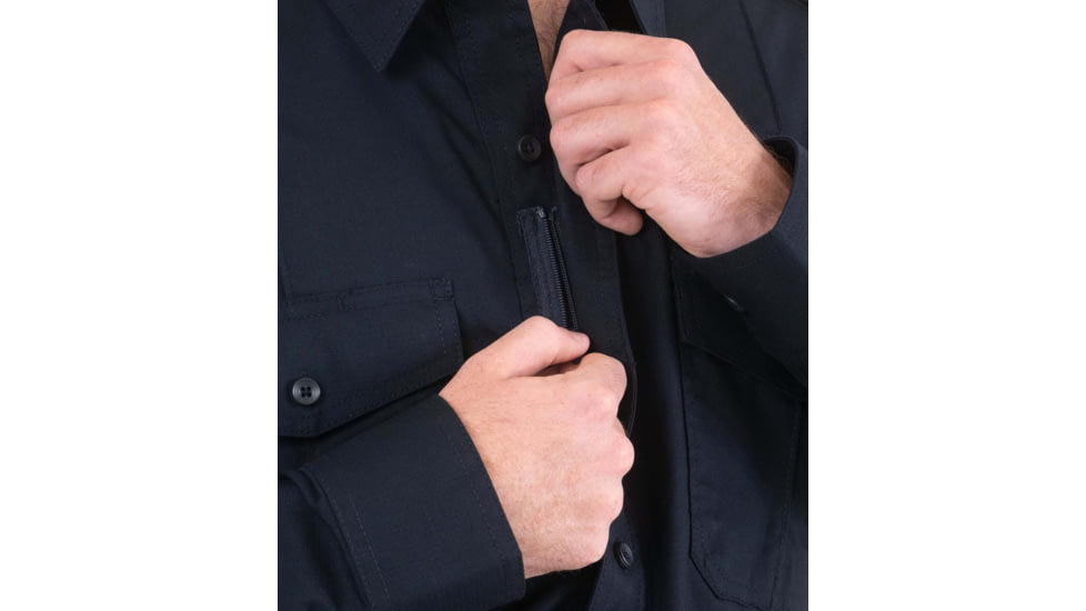First Tactical Pro Duty Unifrom Long Sleeve Shirt - Mens, Short, Midnight Navy, Medium, 111011-729-M-S