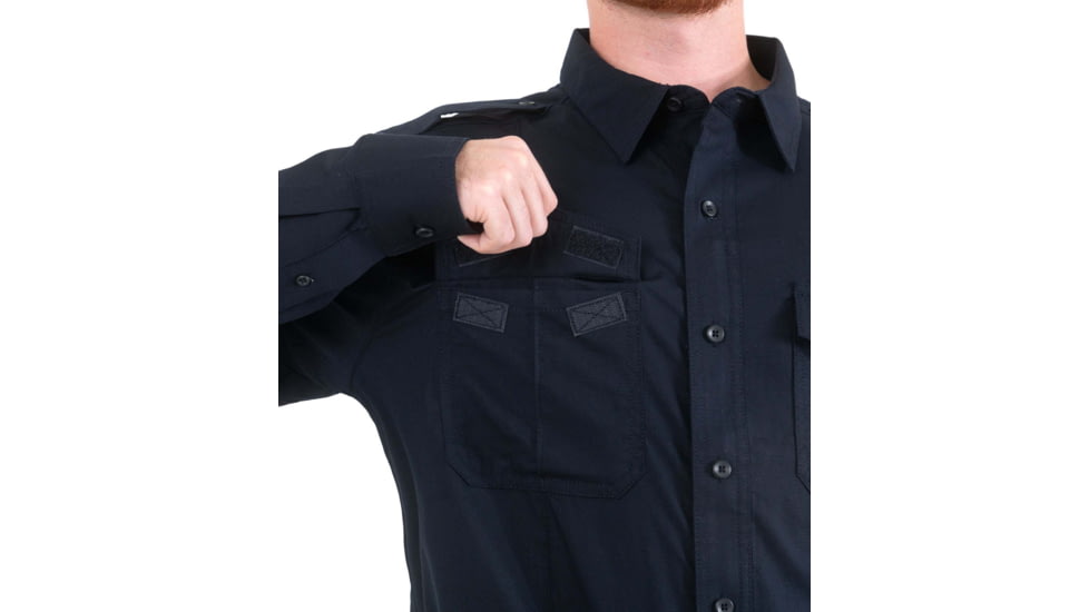 First Tactical Pro Duty Unifrom Long Sleeve Shirt - Mens, Short, Midnight Navy, Medium, 111011-729-M-S