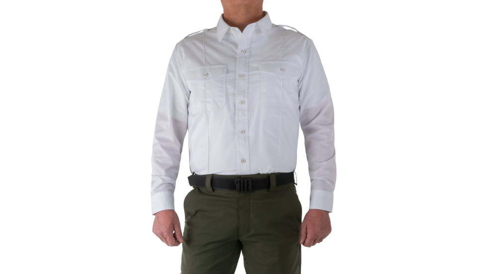First Tactical Pro Duty Unifrom Long Sleeve Shirt - Mens, Regular, White, 2XL, 111011-010-XXL-R