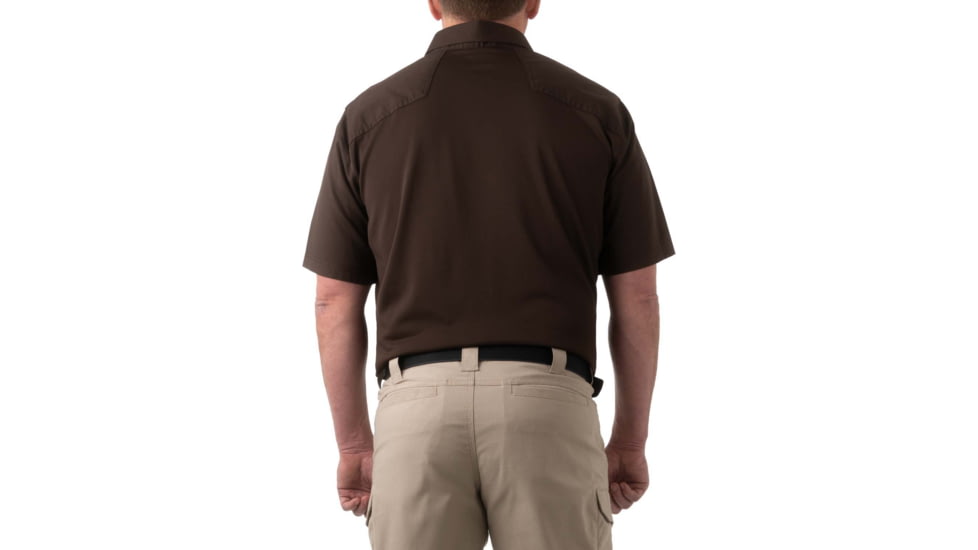 First Tactical V2 Pro Performance Short Sleeve Shirt, Regular Fit - Mens, Kodiak Brown, 4XL, 112012-182-4XL-R