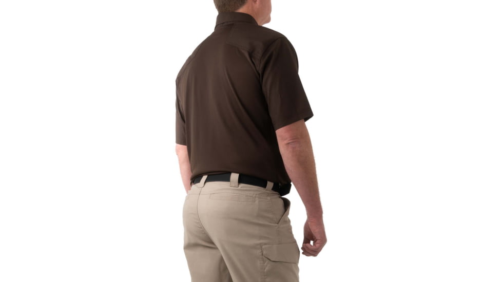 First Tactical V2 Pro Performance Short Sleeve Shirt, Regular Fit - Mens, Kodiak Brown, 4XL, 112012-182-4XL-R