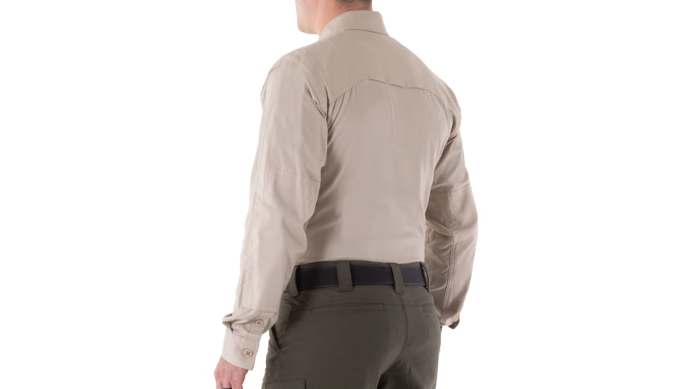 First Tactical V2 Tactical Long Sleeve Shirt - Mens, Khaki, Medium, R, 111006-055-M-R