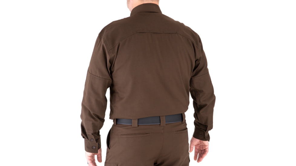 First Tactical V2 Tactical Long Sleeve Shirt - Mens, Kodiak Brown, Medium, R, 111006-182-M-R