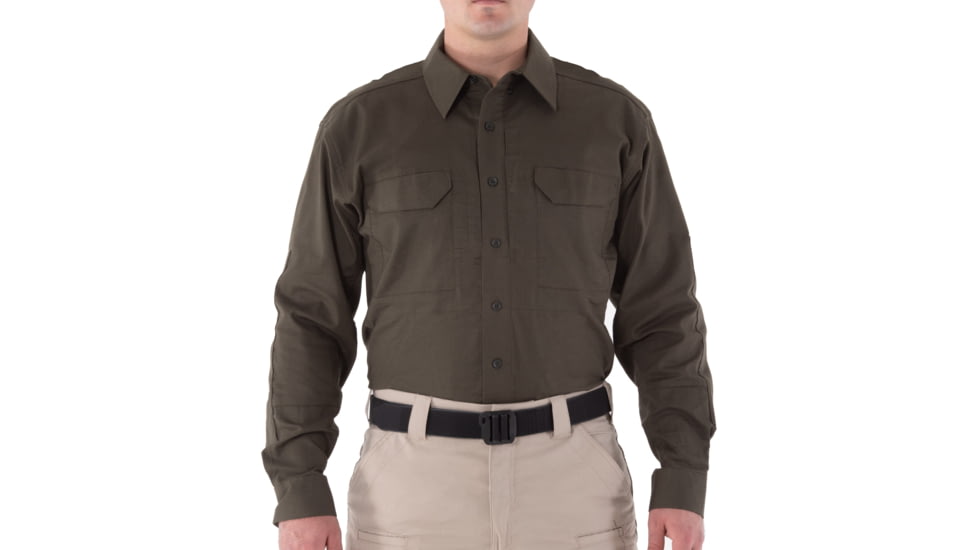 First Tactical V2 Tactical Long Sleeve Shirt - Mens, OD Green, Extra Large, R, 111006-830-XL-R