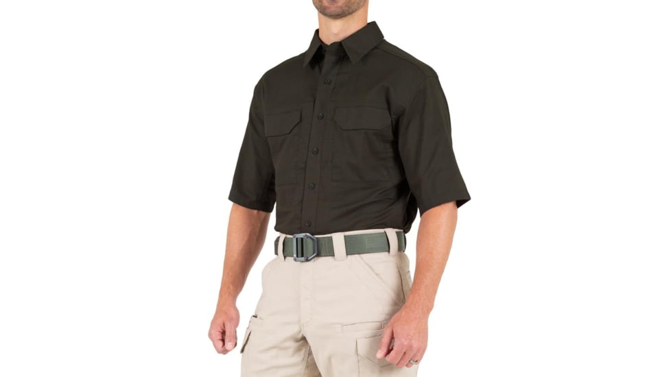 First Tactical V2 Tactical Short Sleeve Shirt - Mens, Kodiak Brown, 4XL, R, 112007-182-4XL-R