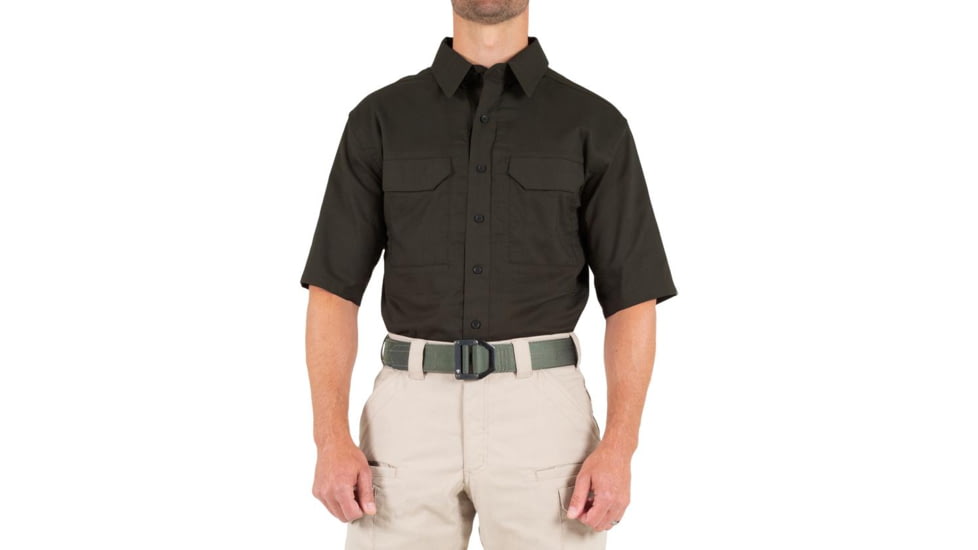 First Tactical V2 Tactical Short Sleeve Shirt - Mens, Kodiak Brown, 4XL, R, 112007-182-4XL-R