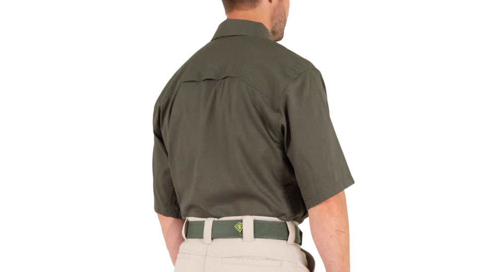 First Tactical V2 Tactical Short Sleeve Shirt - Mens, OD Green, Small, R, 112007-830-S-R