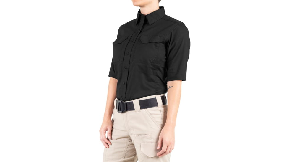 First Tactical V2 Tactical Short Sleeve Shirt - Womens, Black, Medium, 122007-019-M
