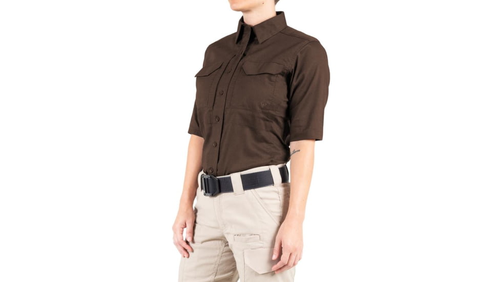 First Tactical V2 Tactical Short Sleeve Shirt - Womens, Kodiak Brown, Medium, 122007-182-M
