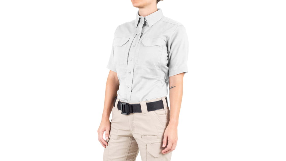 First Tactical V2 Tactical Short Sleeve Shirt - Womens, White, Extra Large, 122007-010-XL