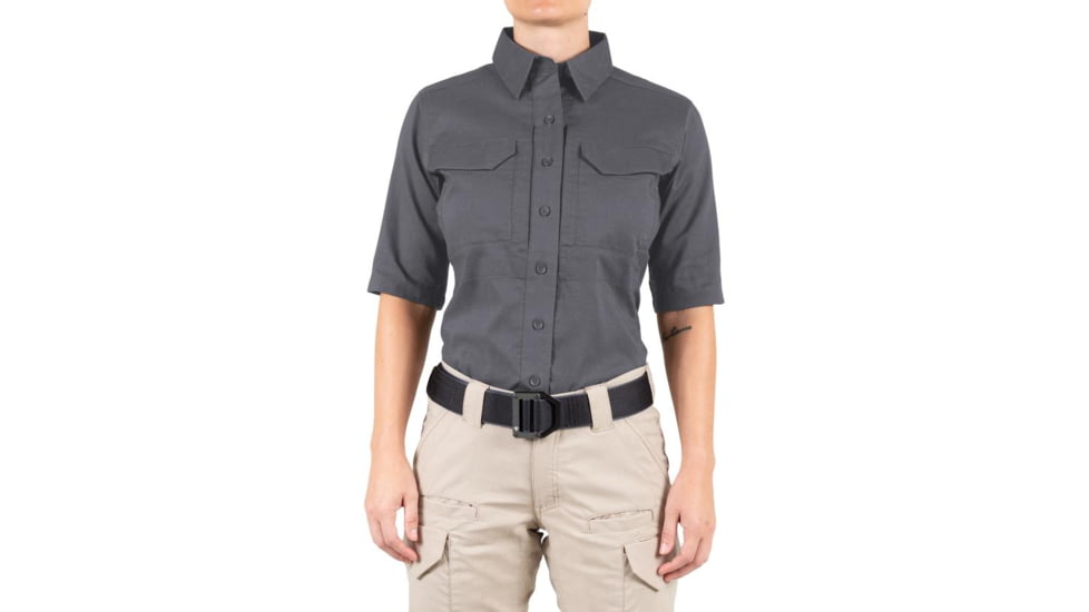 First Tactical V2 Tactical Short Sleeve Shirt - Womens, Wolf Grey, 2XL, 122007-036-XXL