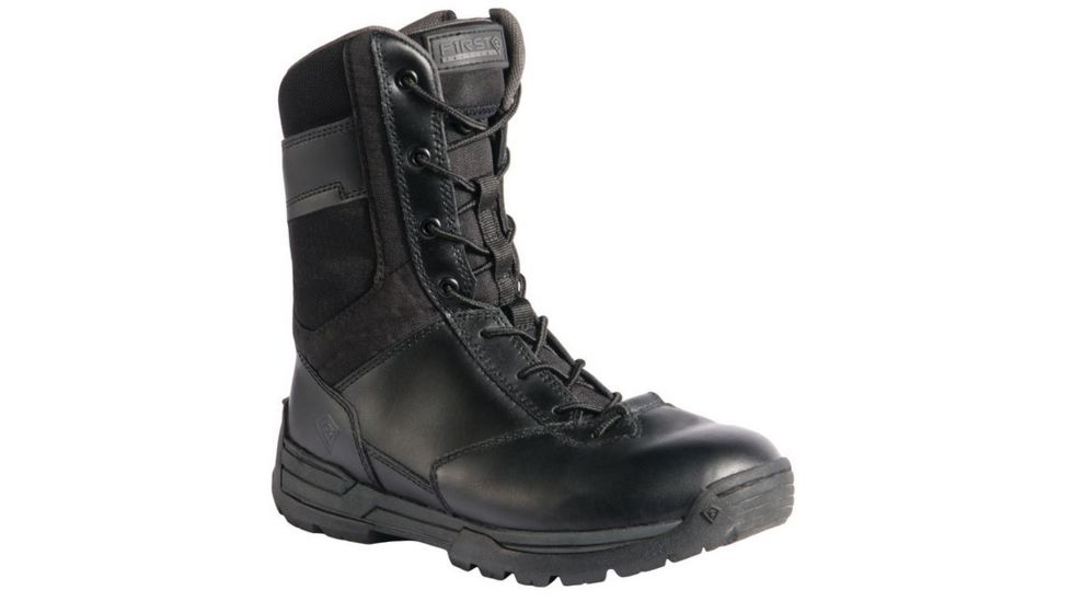 First Tactical Womens 8in S-Zip Dty Boot, Black, 5 Regular 166000-019-5-R