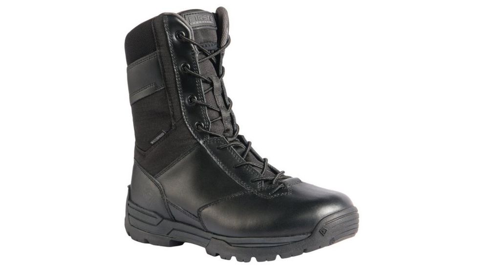 USED First Tactical 8in Side-Zip Waterproof Duty Boot - Womens, Black, 8 Regular 166003-019-8-R, EDEMO1