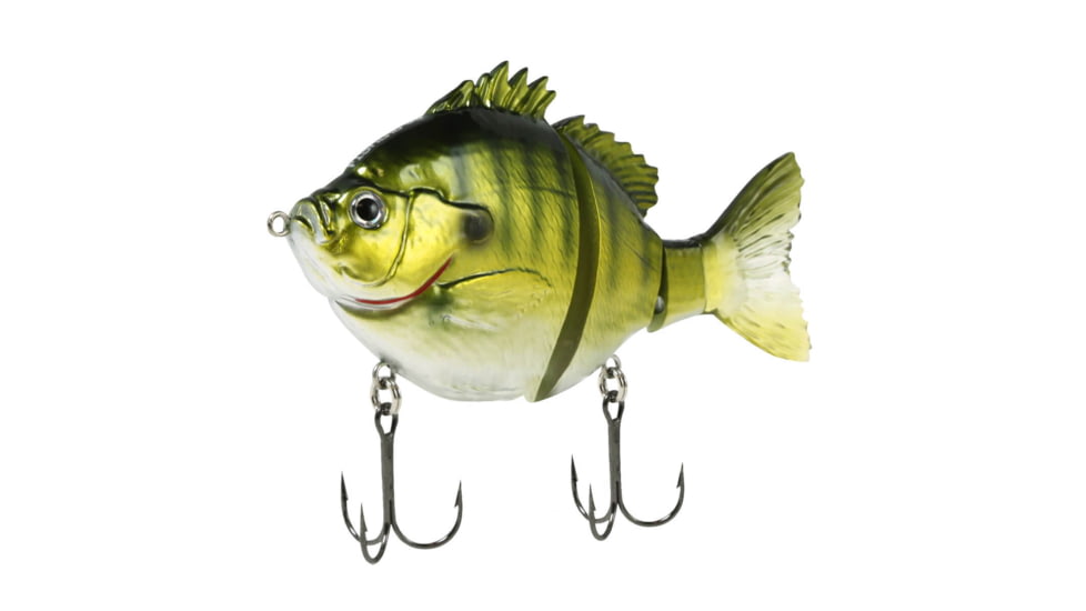 Fish Lab Bio-Gill 3 Piece Hard Swim Bait, Slow Sink Action, VMC Hooks, Light Bluegill, 4in, 1oz, BGS-4-LB