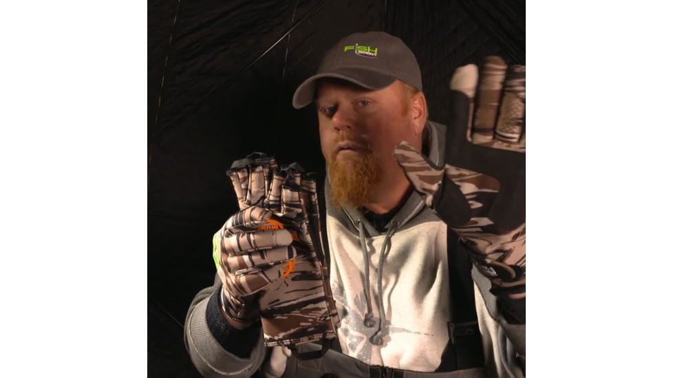 Fish Monkey Backcountry Gloves, Fall Water Camo, L, FM28-FALLWTRCAM-L