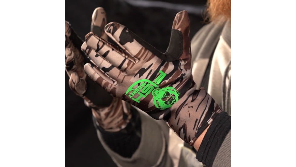 Fish Monkey Backcountry Gloves, Fall Water Camo, L, FM28-FALLWTRCAM-L