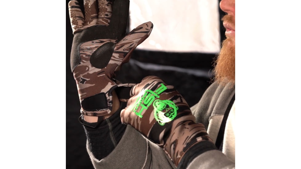Fish Monkey Backcountry Gloves, Fall Water Camo, L, FM28-FALLWTRCAM-L