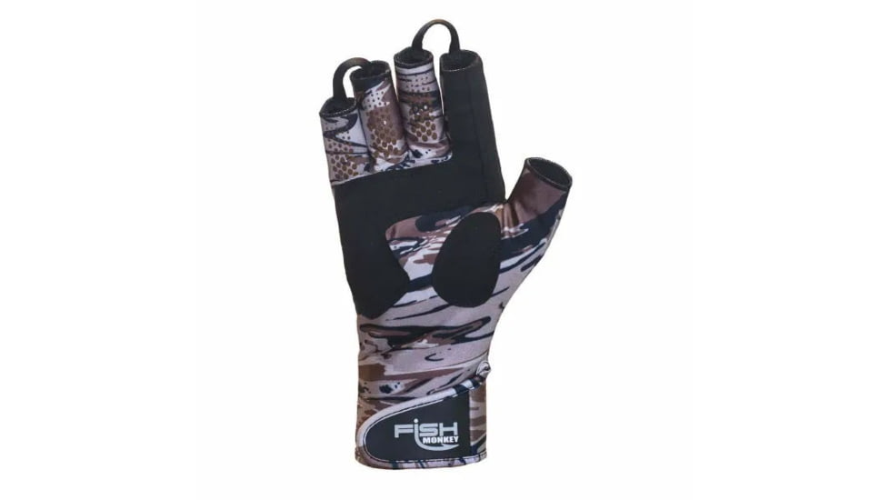 Fish Monkey Backcountry II Gloves, Fall Water Camo, L, FM29-FALLWTRCAM-L