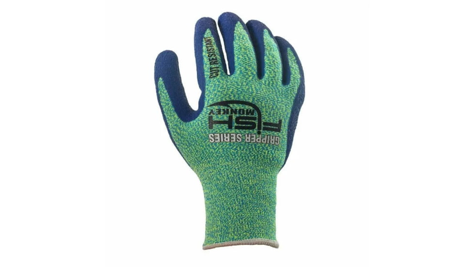 Fish Monkey Filet Gripper Glove, Neon Green Royal, L/XL, FM13-NGRROY-L/XL