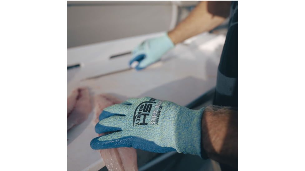 Fish Monkey Filet Gripper Glove, Neon Green Royal, L/XL, FM13-NGRROY-L/XL