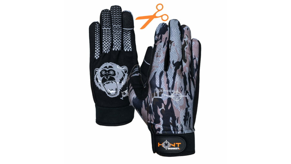 Fish Monkey Free Style Hunt Fishing Glove, Hardwood, L, HM711-HDWD-L