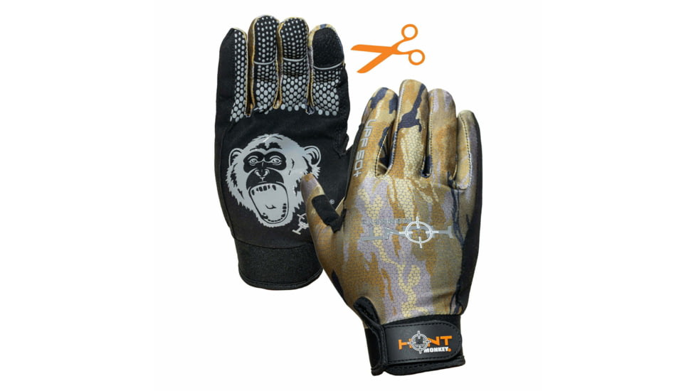 Fish Monkey Free Style Hunt Fishing Glove, Moss, 2XL, HM711-MOSS-XXL