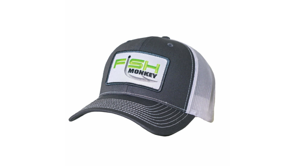 Fish Monkey Hat Mr Patch, Charcoal/White, One size, FM77-CHWH