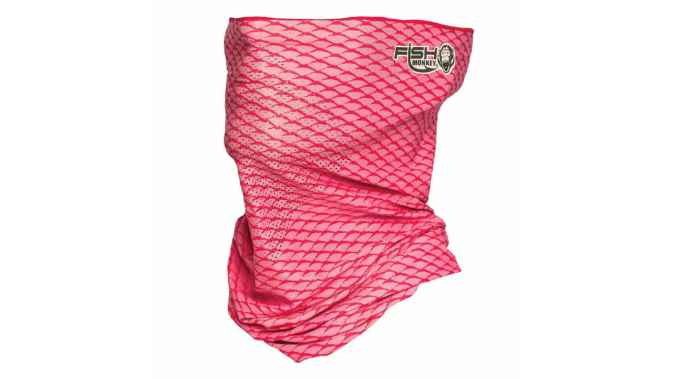 Fish Monkey Performance Face Guard, Pink Scales, One size, FM40-PINKSCALE