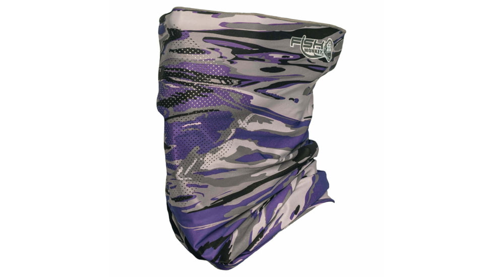 Fish Monkey Performance Face Guard, Voodoo Swamp Neon Purple, One size, FM40-VSP